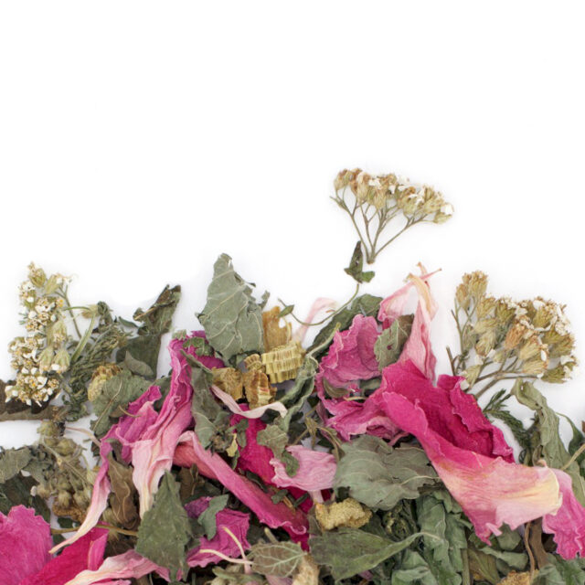 Mélisse, pivoine, achillée et rhubarbe