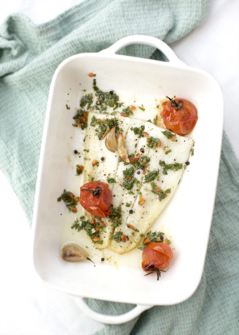 Poisson blanc & chimichurri à la livèche écossaise